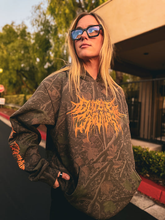 The “VOID” Hoodie- Darkwood/Orange