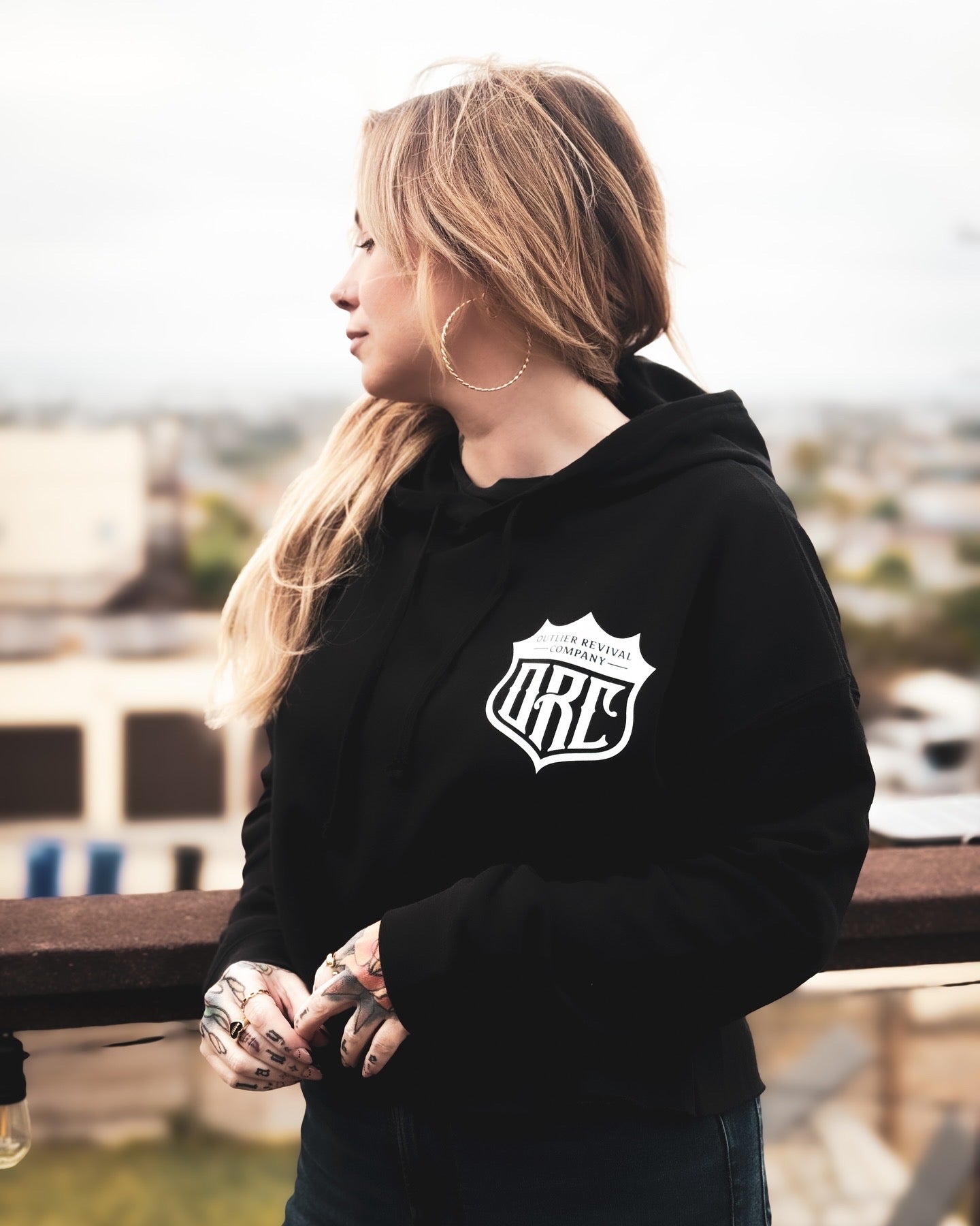 “The Highway” Women’s Crop Hoodie